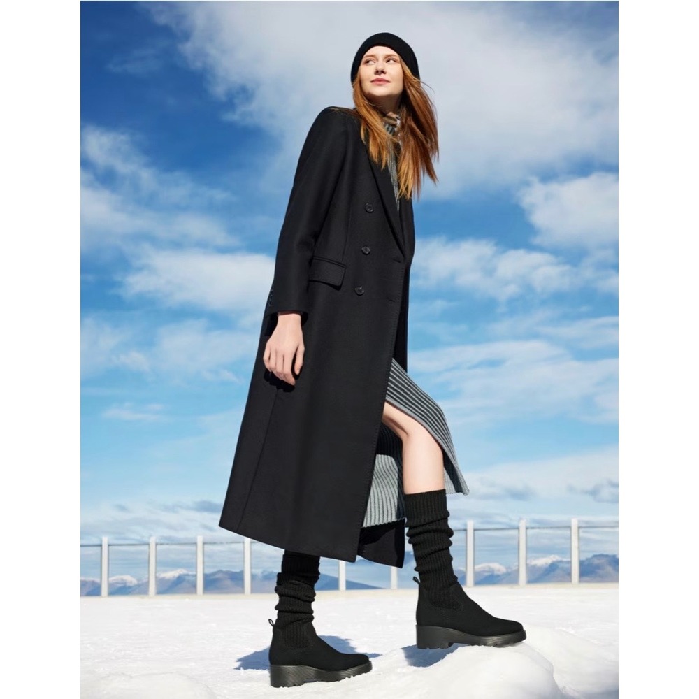 VIVAIA High Wool Boots with Round‎ Toe and Thick Wedge Platform  EU/41 US/9.5